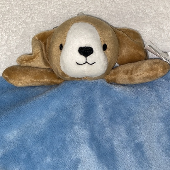 NWT Carter's Puppy Dog Lovey Security Blanket Blue with Brown Pup - Picture 2 of 7